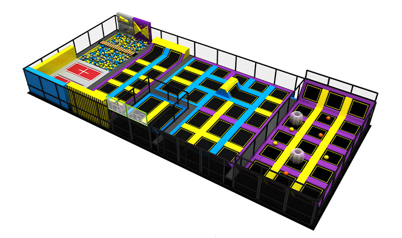 Children Amusement Indoor Trampoline Park With Foam Pit