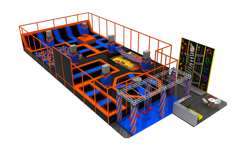 Popular Cheap Safe Professional Commercial Business Colorful Trampoline Park Locations