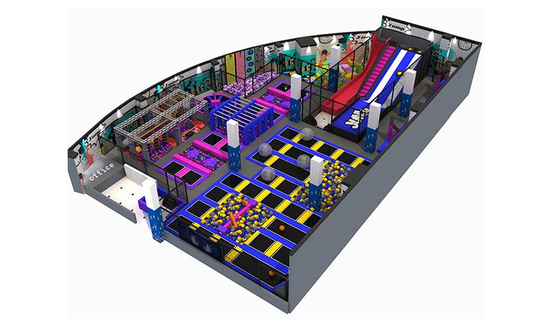 Complex Tramoline Park Equipment