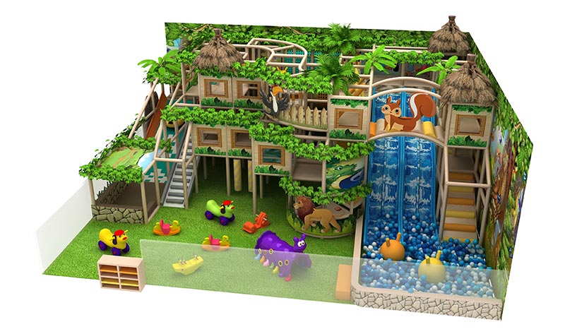 Jungle Theme Commercial Soft Play Equipment